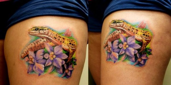 tattoos-de-lagartos-entre-flores-1