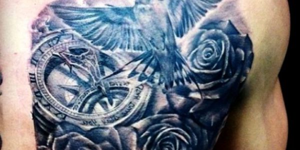 tattoos-de-pombos-entre-flores-2