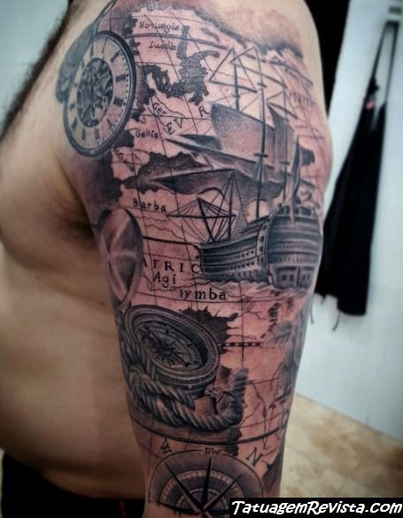tatuagens-de-caravela-com-mapas-2