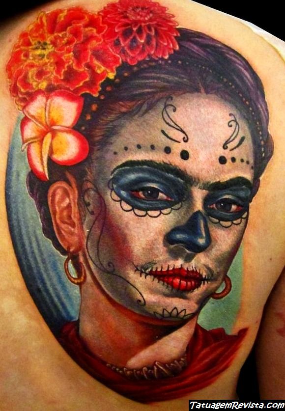 tatuagens-de-catrina-con-rostro-de-frida-kahlo