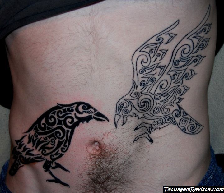 tatuagens-de-corvos-al-estilo-tribal-1