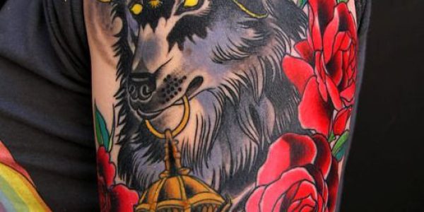 tatuagens-de-lobos-y-rosas