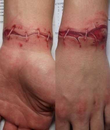 As cicatrizes em seu pulso - 3d tatuagem do cara