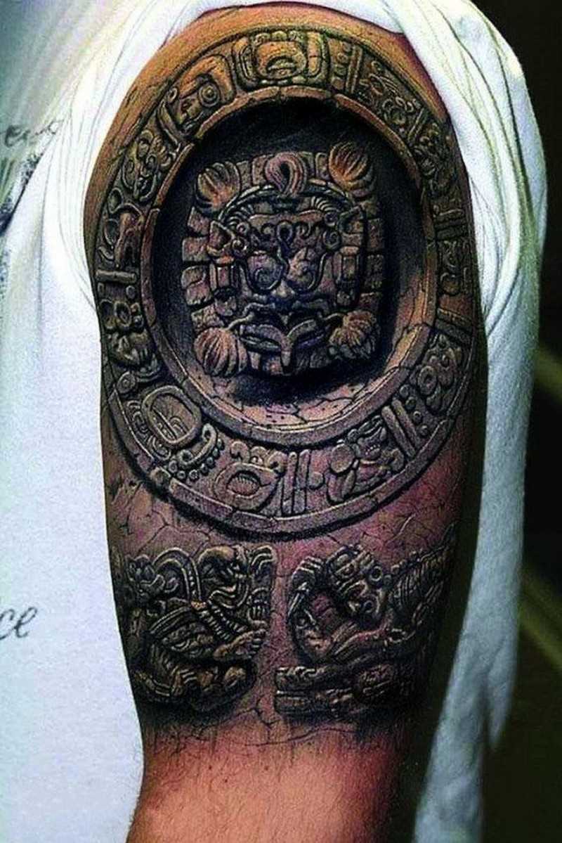 Maiianskaia 3d tatuagem no ombro do cara