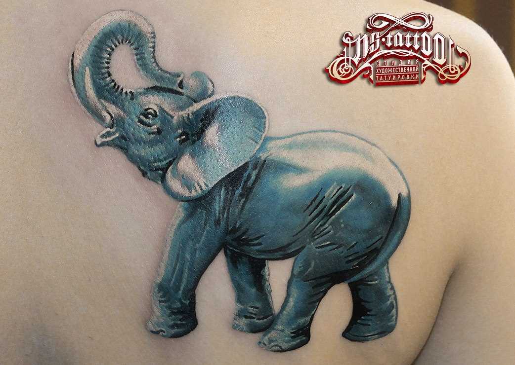 Tattoo blade a menina - elefante