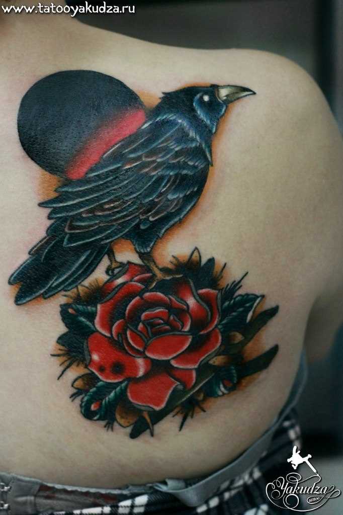 Tattoo blade a menina - o corvo e a rosa