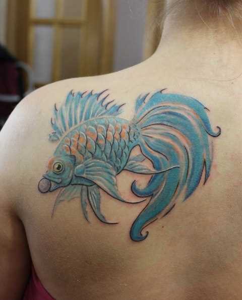 Tattoo blade a menina - peixe
