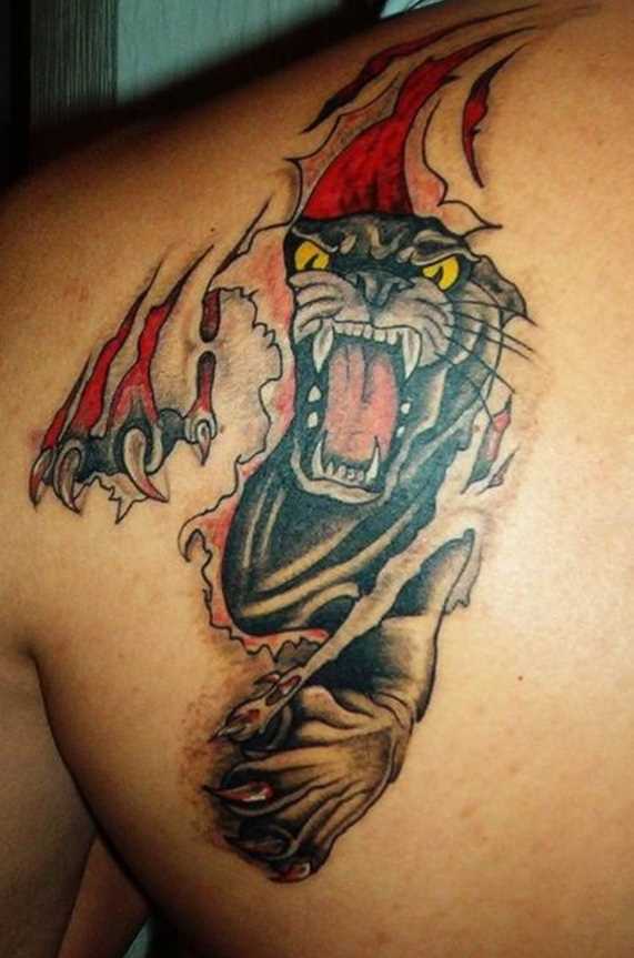 Tattoo blade cara em forma de pantera