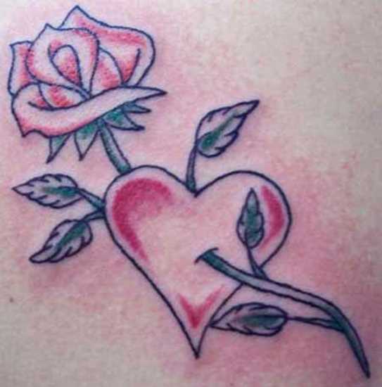 Tattoo blade menina de coração de rosa