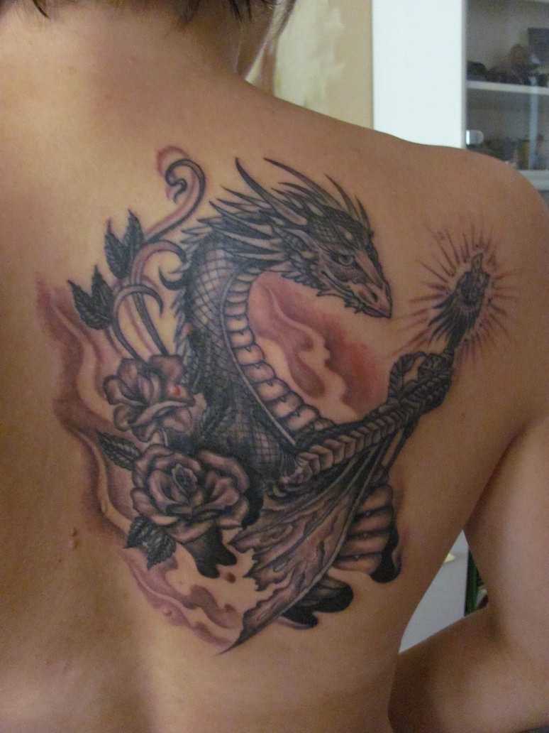 Tattoo blade o cara - de- dragão