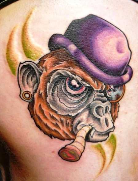 Tattoo blade para o homem - macaco