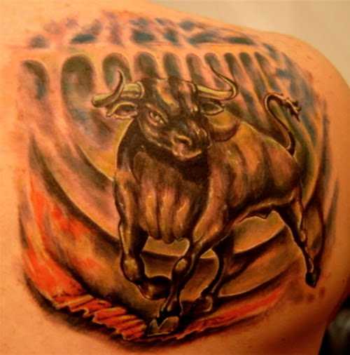tattoo blade para o homem - touro
