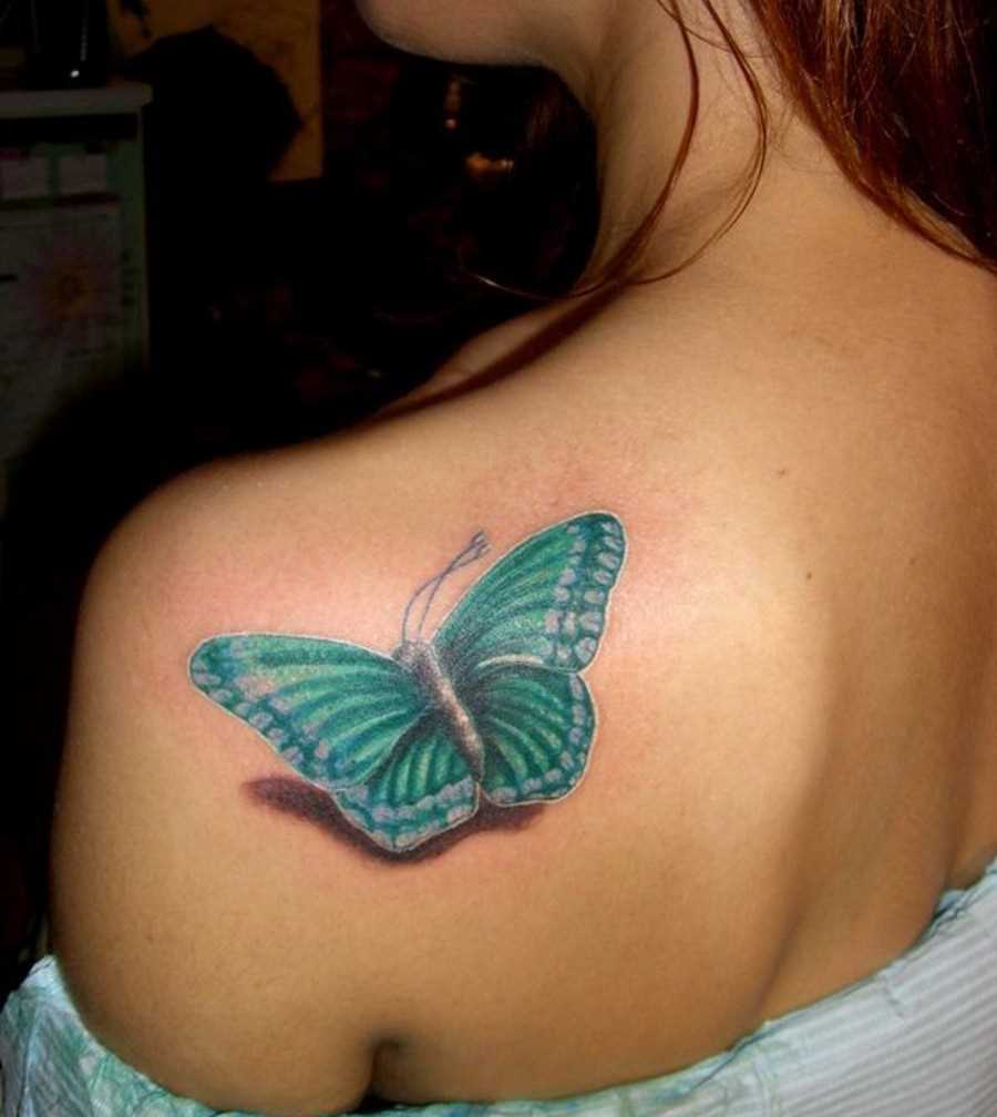 Tatuagem blade a menina - borboleta