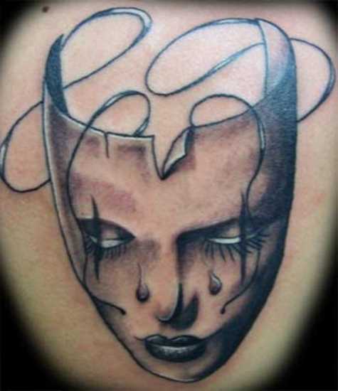 Tatuagem blade a menina - máscara