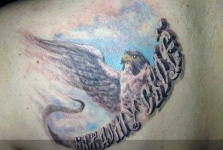 Tatuagem blade cara - voador falcão