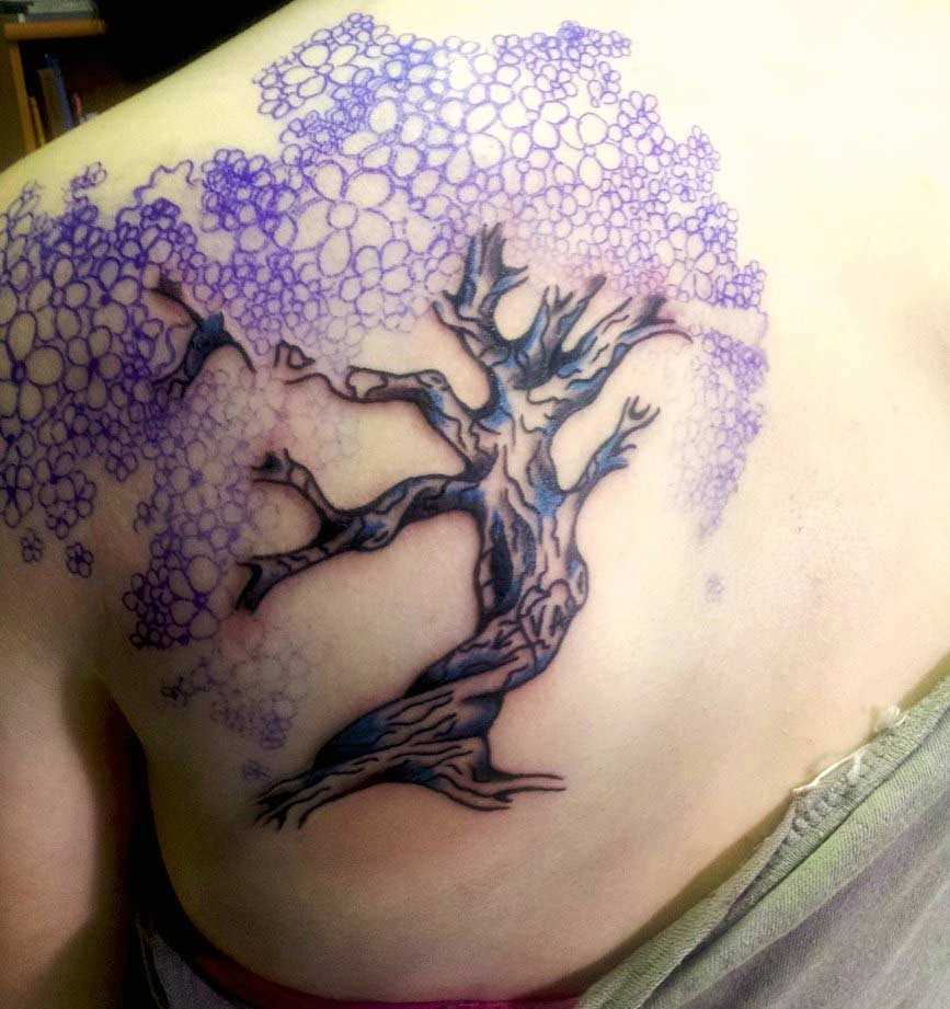 Tatuagem blade meninas - árvore