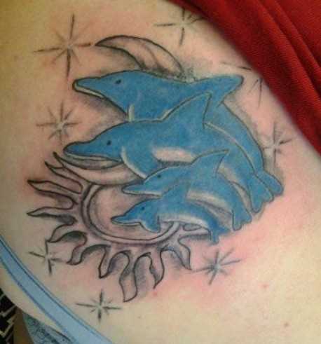 Tatuagem blade meninas - golfinhos