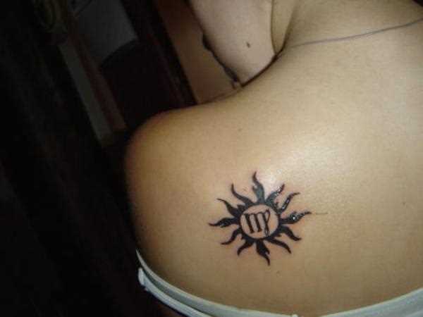 Tatuagem blade meninas - signo virgem e o sol