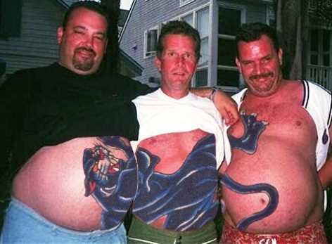 Tatuagem na barriga nos homens - pantera
