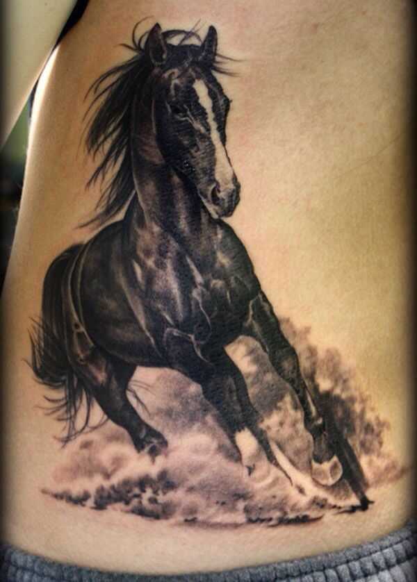 Tatuagem na lateral da cara - de- cavalo