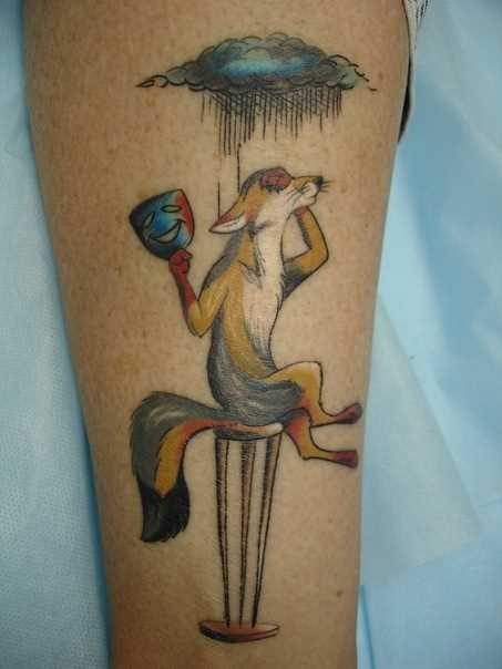 Tatuagem na perna da menina - lis, sob a denominação de