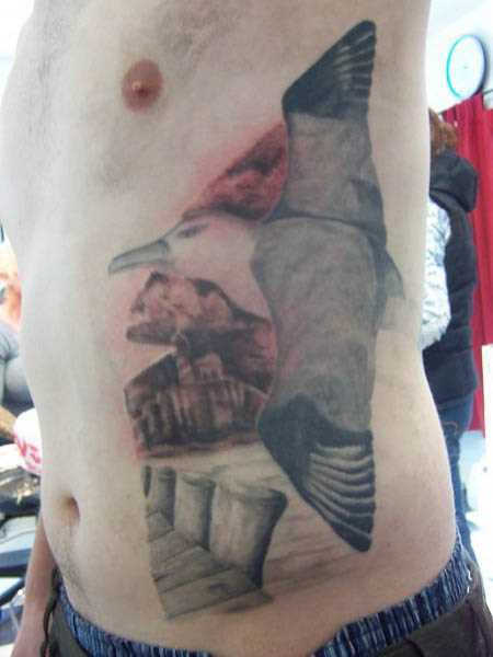 Tatuagem no lado do cara - de- gaivota