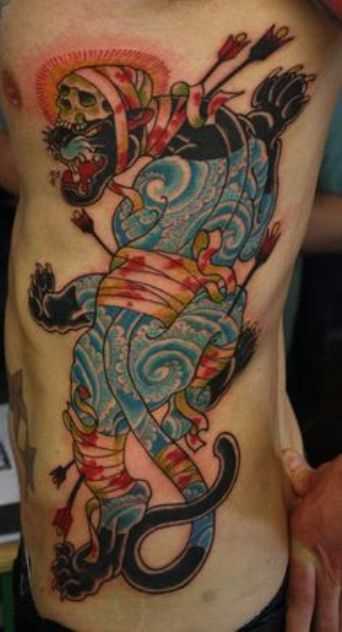 Tatuagem no lado do cara - ranenaia pantera