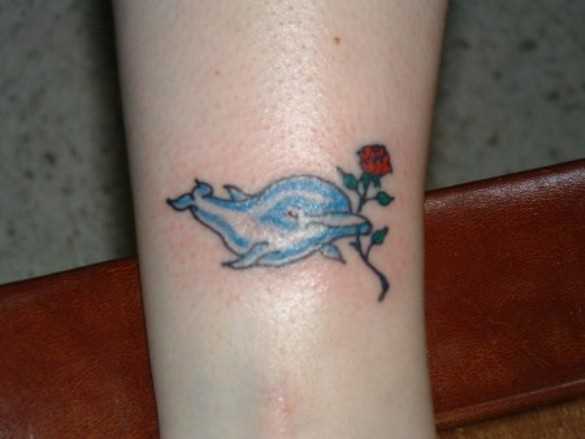 Tatuagem t a menina - golfinho com aa