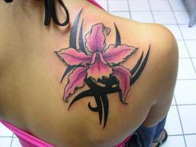 Tribal tattoo blade menina - flor