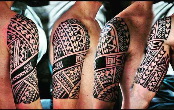 Tribal tatuagem no antebraço cara - padrões