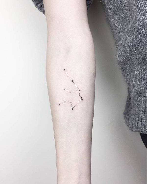 Tatuagem Constelação Classe Aquário Personagens Para Mulheres