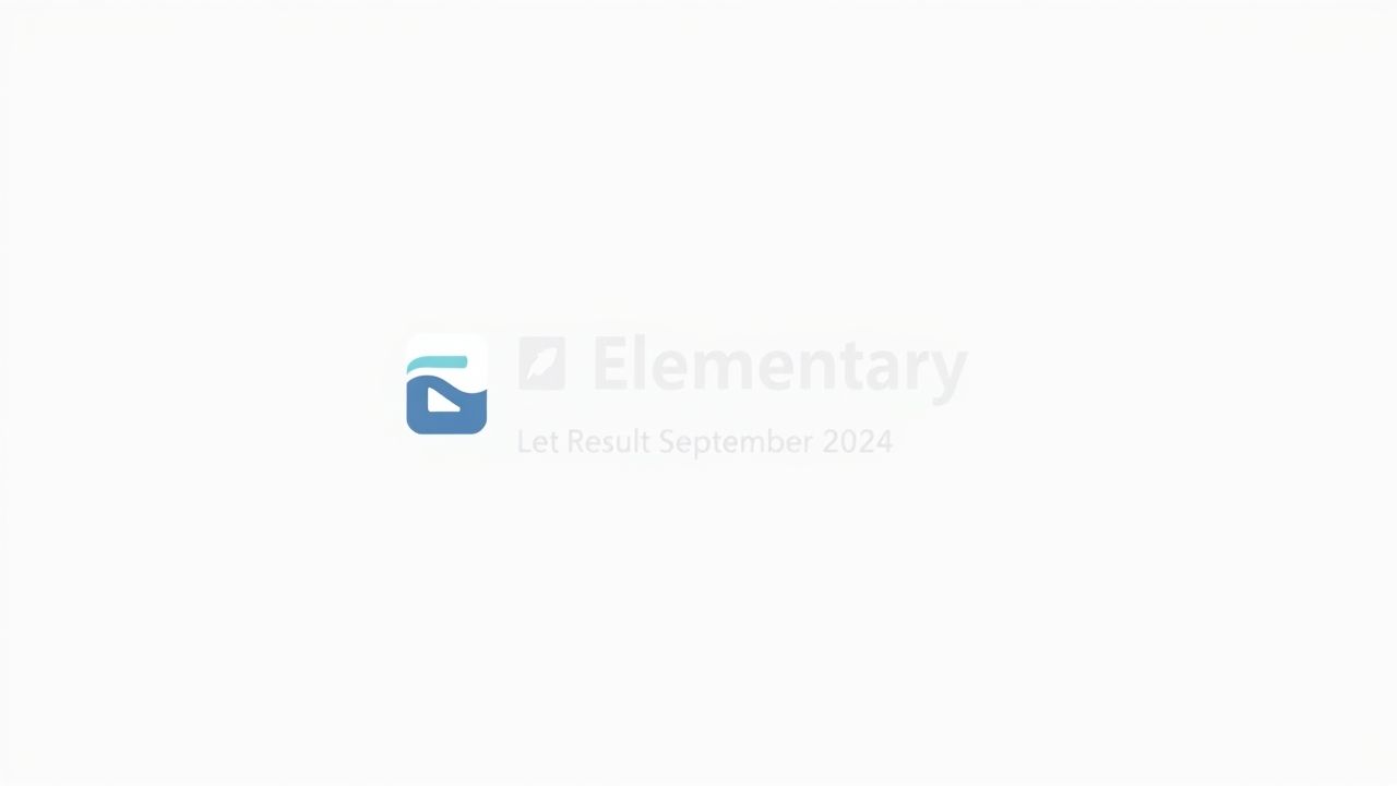 Elementary Let Result September 2024